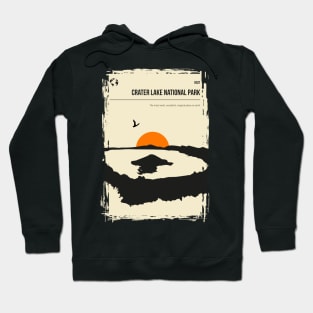 Crater Lake National Park Vintage Minimal Travel Poster Hoodie